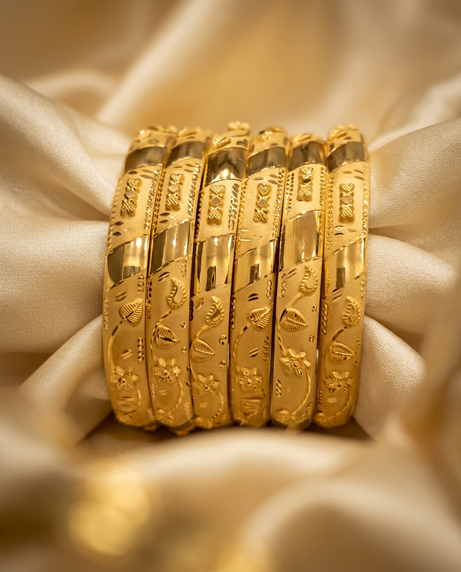 Engraved Bangle Stack