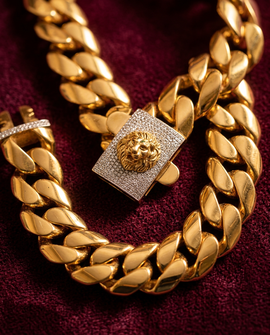 Lion Clasp Cuban Bracelet